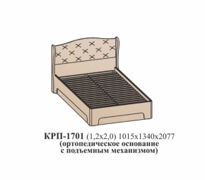 Кровать ЭЙМИ с подъемным механизмом КРП-1701 Гикори джексон (1200х2000) в Нижнем Тагиле - nizhnij-tagil.germes-mebel.ru | фото
